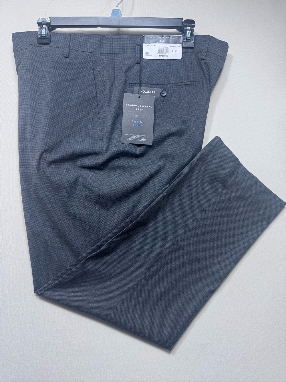 Shaquille O'Neal Men's Dress Pants - Charcoal Gray 48wX32L